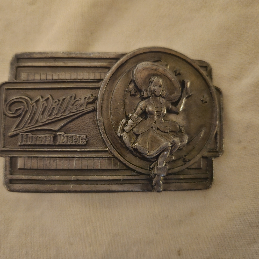 Vintage Miller High Life Belt Buckles